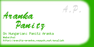 aranka panitz business card
